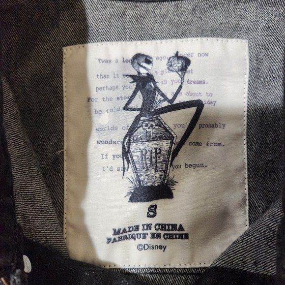 Disney Nightmare Before Christmas Jean Jacket Size  Unisex Small - Picture 2 of 5